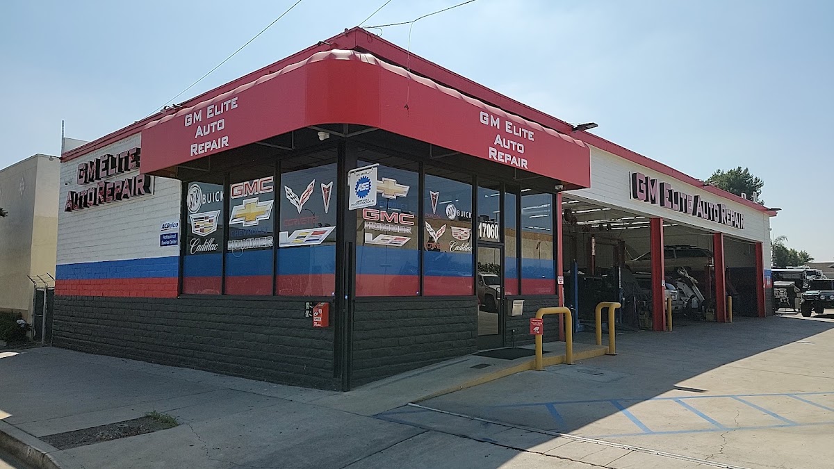GM Elite Auto Repair storefront in Northridge